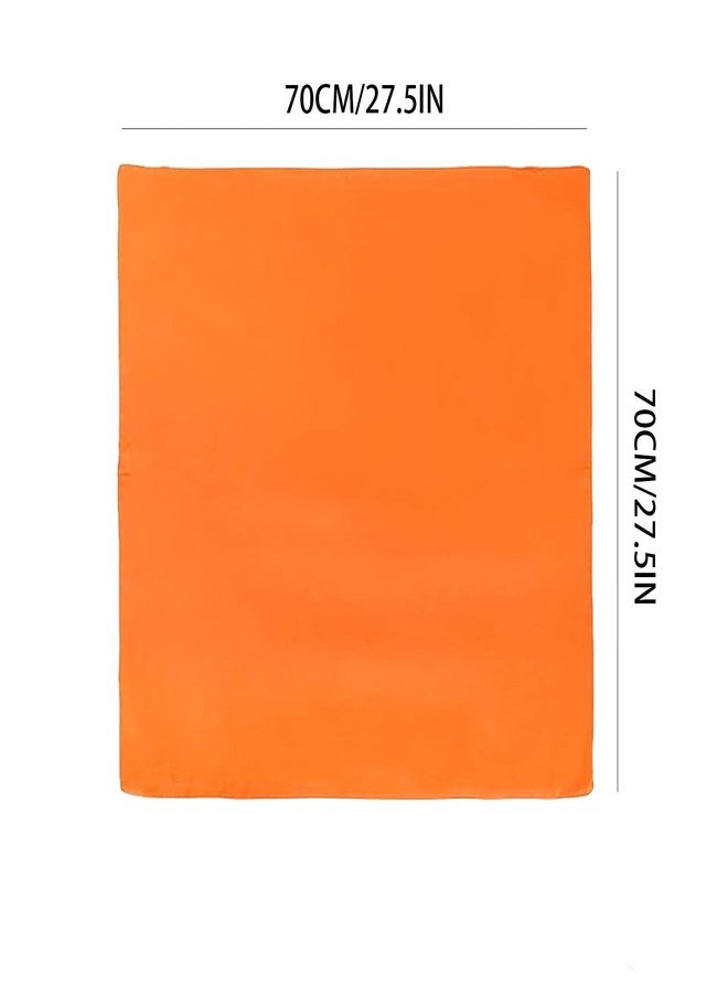 CYian Silk Feeling Head Scarfs Orange Scarf for Women Halloween Scarf Lightweight Hair Bandanas Scarves for Handbags Hair Scarves Gift (Orange) - Image 2